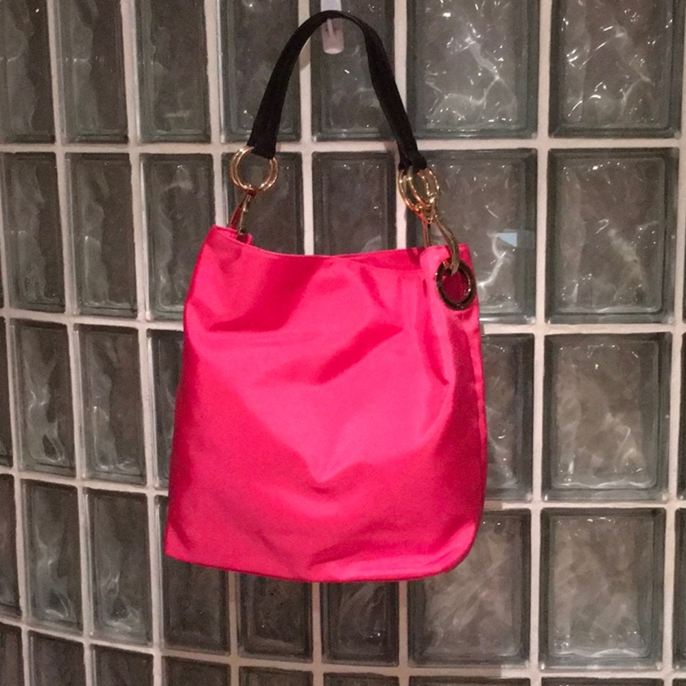 JPK Paris Hot Pink Hobo Bucket Bag